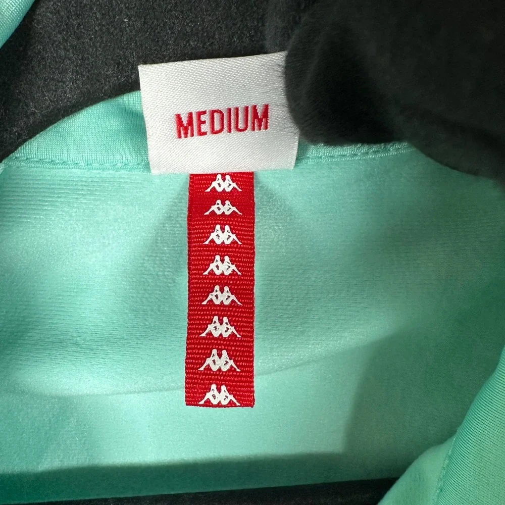 Kappa Banda Anniston Track Jacket Mens's M Mint Green Aqua Full Zip Omini Logo - Picture 3 of 7